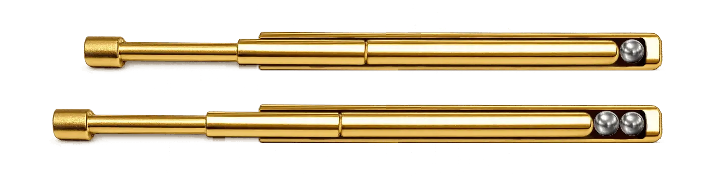 Veranschaulichung der Einstellmöglichkeit für Frühkontaktierung einzelner Pins unserer Nadelprüfadapters