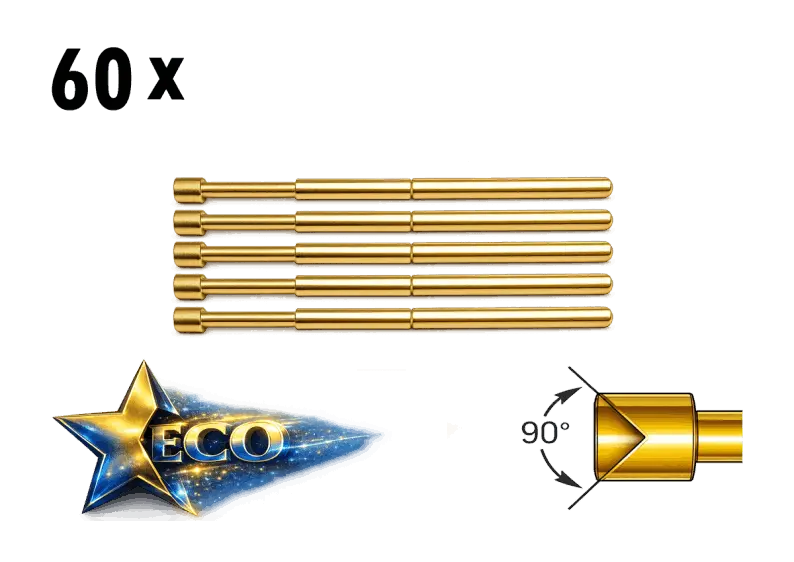 Beipack für Nadelprüfadapter FB60; 60x Federkontaktstifte ECO, konkav;