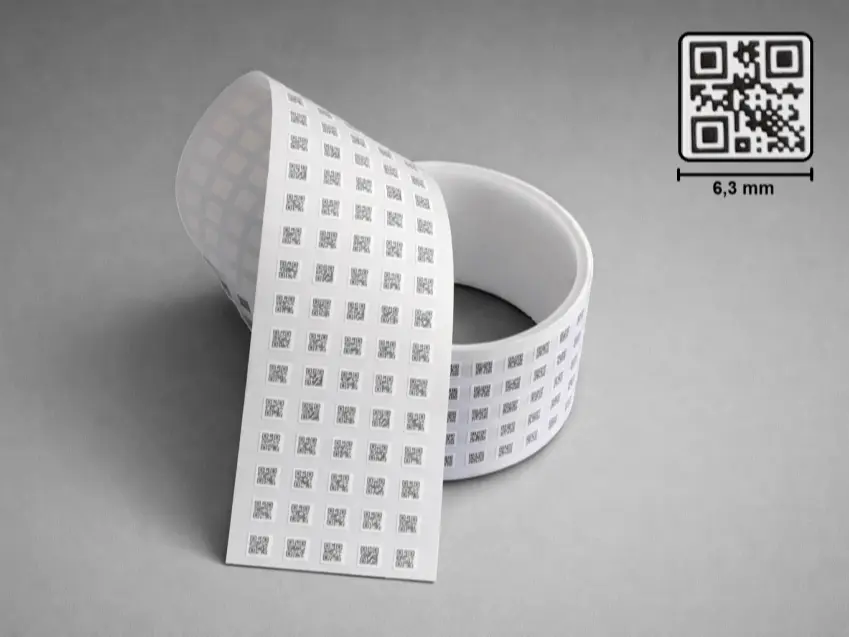 QR-Code Etiketten 6,35mm, rechteckig