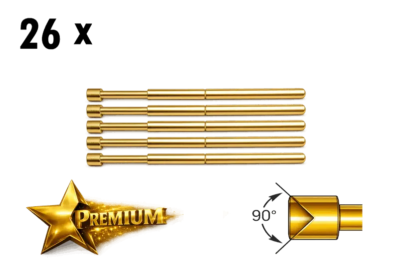 Beipack für Nadelprüfadapter FB26; 26x Federkontaktstifte Premium, konkav;