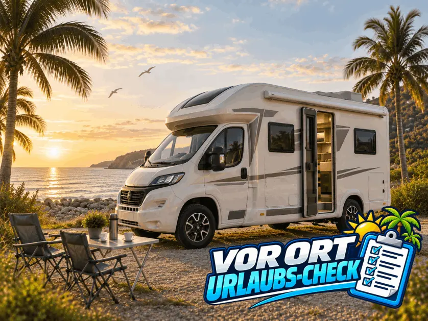 Vor Ort Urlaubscheck für Wohnmobil, Caravan, PKW und Anhänger im Großraum München, Rosenheim, Miesbach, Starnberg und im bayrischen Oberland. Reifen, Beleuchtung, Batterien, Elektrik, Flüssigkeitsstände und wichtige Funktionen.